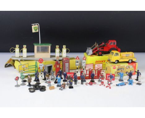 Two boxed Dinky diecast models to include 437 Muir Hill 2 WL Loader and 436 Atlas Copco Compressor Lorry plus a boxed dinky 7