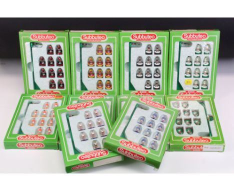 Subbuteo - 10 Boxed LW teams to include 624 Southampton, 622 Watford, 8 Newcastle, 361 Millwall, 689 Holland, 481 Bournemouth
