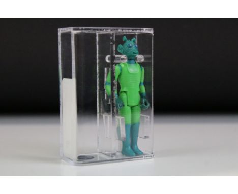 Star Wars - Graded original Kenner 1978 Greedo figure, AFA Graded 85 NM+ 