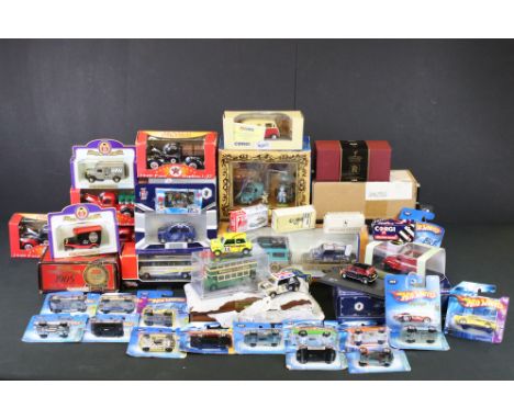35 Boxed diecast models featuring Corgi, Mattel Hot Wheels, Oxford Diecast, etc, to include 2 x Carrera Plymouth Superbird (N