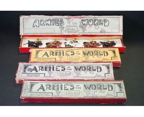 Four boxed Britains ' Armies Of The World ' metal figure sets to include No. 47 1st Bengal Cavalry - Skinners Horse (tear to 