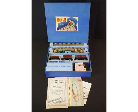 Boxed Hornby Dublo EDG7 Tank Goods Train Set complete with locomotive, rolling stock, track and instructions, box with wear t