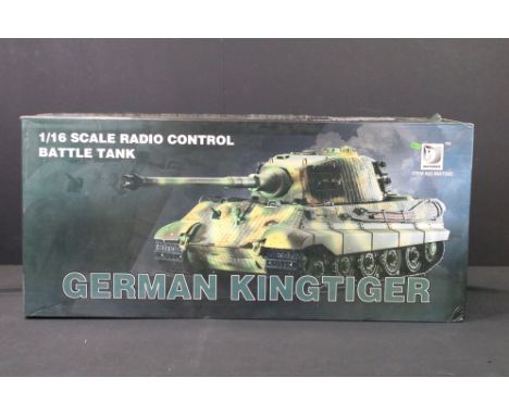 Radio Control - A boxed Matorro 1/16 Scale Radio Control Battle Tank, with controller, BB bullets and instructions (model app