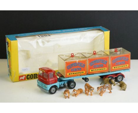 Boxed Corgi Major 1139 Chipperfields Menagerie Scammel Handyman MK3 Tractor Unit &amp; Trailer diecasrt model, with 4 x tiger