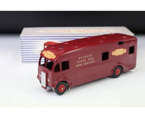 Boxed Dinky Supertoys 981 Horse Box diecast model with British Railways decals, diecast vg with minimal paint loss, decals ex
