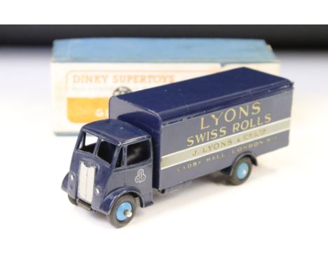 Boxed Dinky Supertoys 514 Guy Van diecast model with Lyons Swiss Rolls decals, decals excellent, diecast showing some paint c