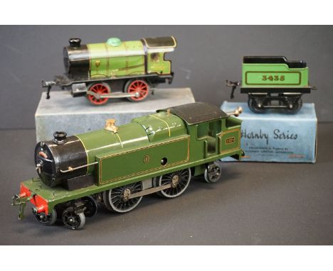 Hornby O gauge GWR 4-4-2 2221 locomotive (a few areas of paint loss but vg overall) plus a boxed Hornby O gauge M1/2 Locomoti