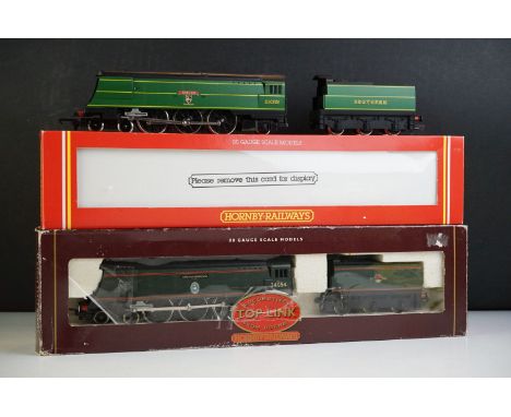 Boed ltd edn Hornby OO gauge R320 SR West Country Class Exeter plus a boxed Hornby Top Link R310 BR 4-6-2 Locomotive Battle o