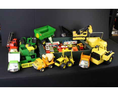 30 play worn tinplate &amp; diecast models to include Tonka, ERTL, Dinky, Matchbox, Corgi &amp; Lone Star examples, featuring