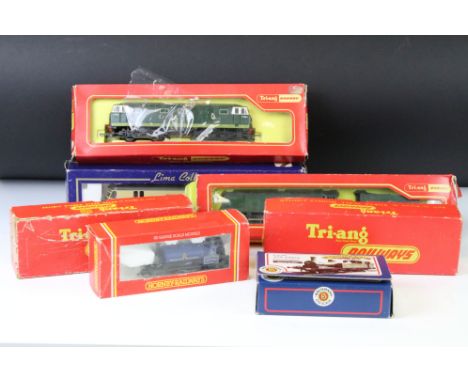 Seven boxed OO gauge locomotives to include 4 x Triang (R50 4-6-2 Princess Elizabeth, R357 AIA-AIA Diesel Electric Loco, Tria