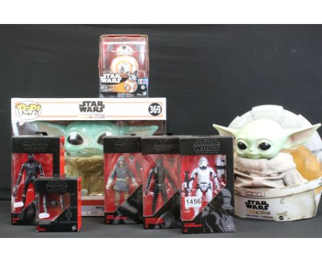 Star Wars - Eight boxed Star Wars figures to include 5 x Hasbro The Black Series (Imperial Death Trooper, K-2S0, First Order 