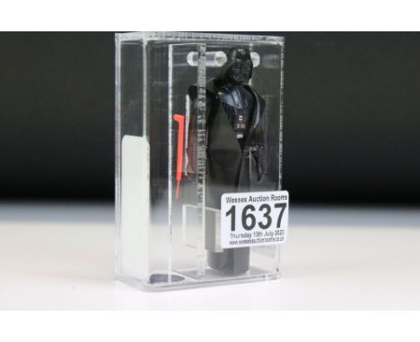 Star Wars - Graded original Kenner 1977 Darth Vader figure (Raised Bar C.O.O), AFA Graded 85 NM+ 