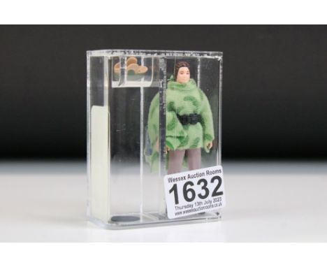 Star Wars - Graded original Kenner 1984 Princess Leia Organa figure (Combat Poncho), AFA Graded 85 NM+ 