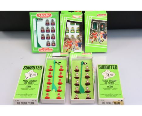 Subbuteo Two boxed HW teams to include Liverpool &amp; Aston Villa plus 5 x LW teams featuring Brazil, France 63773, Holland,