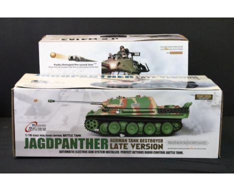 Two boxed Heng Long SOS Series 1/16 scale R/C battle tanks to include Jagdpanther German Tank Destroyer - Late Version, no. 3