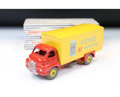 Boxed Dinky Supertoys 923 Big Bedford Van Heinz diecast model with Baked Beans decals, decals vg with a couple of small areas