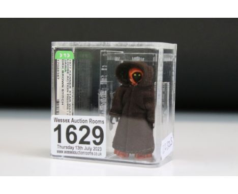 Star Wars - Graded original Kenner 1977 Jawa figure (DRK Brown Stitch), AFA Graded 85 NM+ 