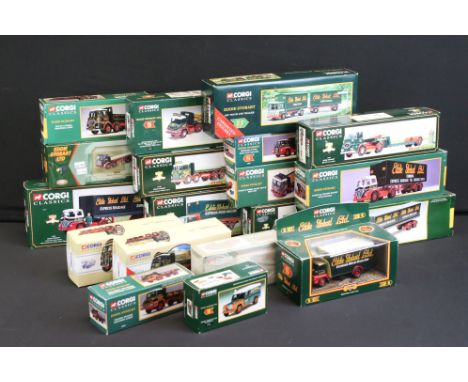 18 Boxed Corgi Classics diecast models to include ltd edn 14303, 13601,97369, 11601, 14301, 31701, 24402, 26404 ltd edn 1/50 