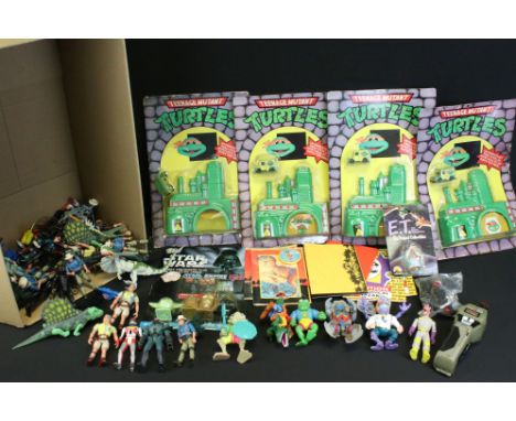 Collection of TV Related figures &amp; accessories featuring 4 x Playmates Teenage Mutant Ninja Turtle figures (Genghis Frog,