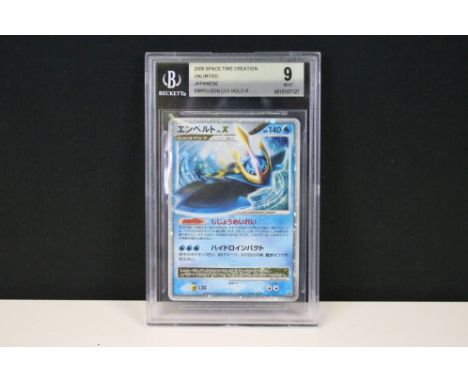 Pokémon Trading Cards - Beckets 9 Graded Pokemon Japanese Space Time Creations Empoleon LVX Holo R trading cards 