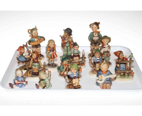 Fifteen Hummel figures.
