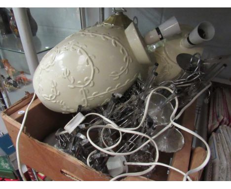 A box of modern light fittings