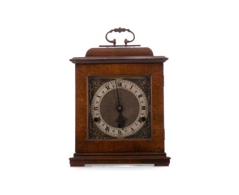 MID-20TH CENTURY MAHOGANY BRACKET CLOCK,by Perivale, with three train movement striking on three gongs, the brass face with s
