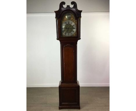 LATE 19TH CENTURY SCOTTISH SEMI-REGULATOR LONGCASE CLOCK,By R. Stewart of Glasgow, with twin train eight day movement, deadbe