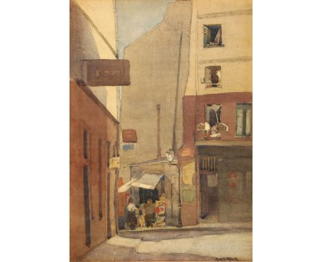 Rose M Fraser (Scottish fl. 1908 - 1916) Framed watercolour - signed 'Paris' 33cm x 24cm 