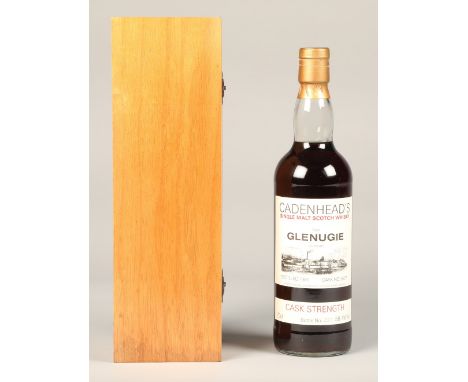 Cadenhead's single malt scotch whisky from Glenugie distillery, distilled 1980, cask no3657, cask strength bottle no 221, 70c