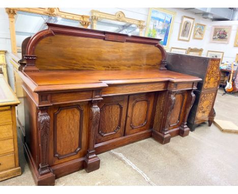 Victorian mahogany chiffonier,230cm long, 72cm depth, 143cm high.