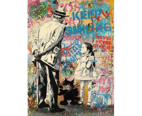 Mr Brainwash (French born 1966) ARR Silver framed silkscreen and original mixed media on paper, signed , numbered &amp; finge