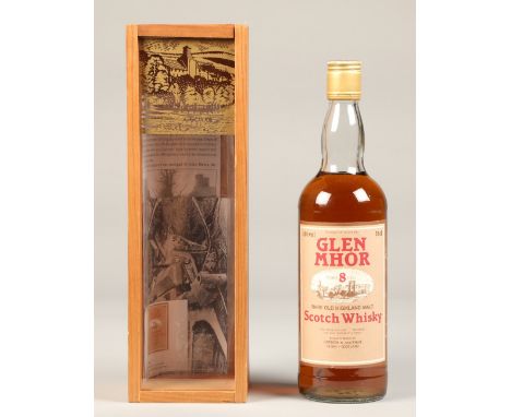 Glen Mhor rare of highland malt scotch whisky, 8 year old,40% vol 75cl, with presentation case.(one bottle) 