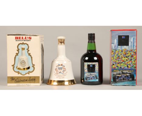1997 Australian Formula 1 Grand Prix Port, bottle no 01385 70 cl with carton, Bells scotch whisky, to commemorate the birth o