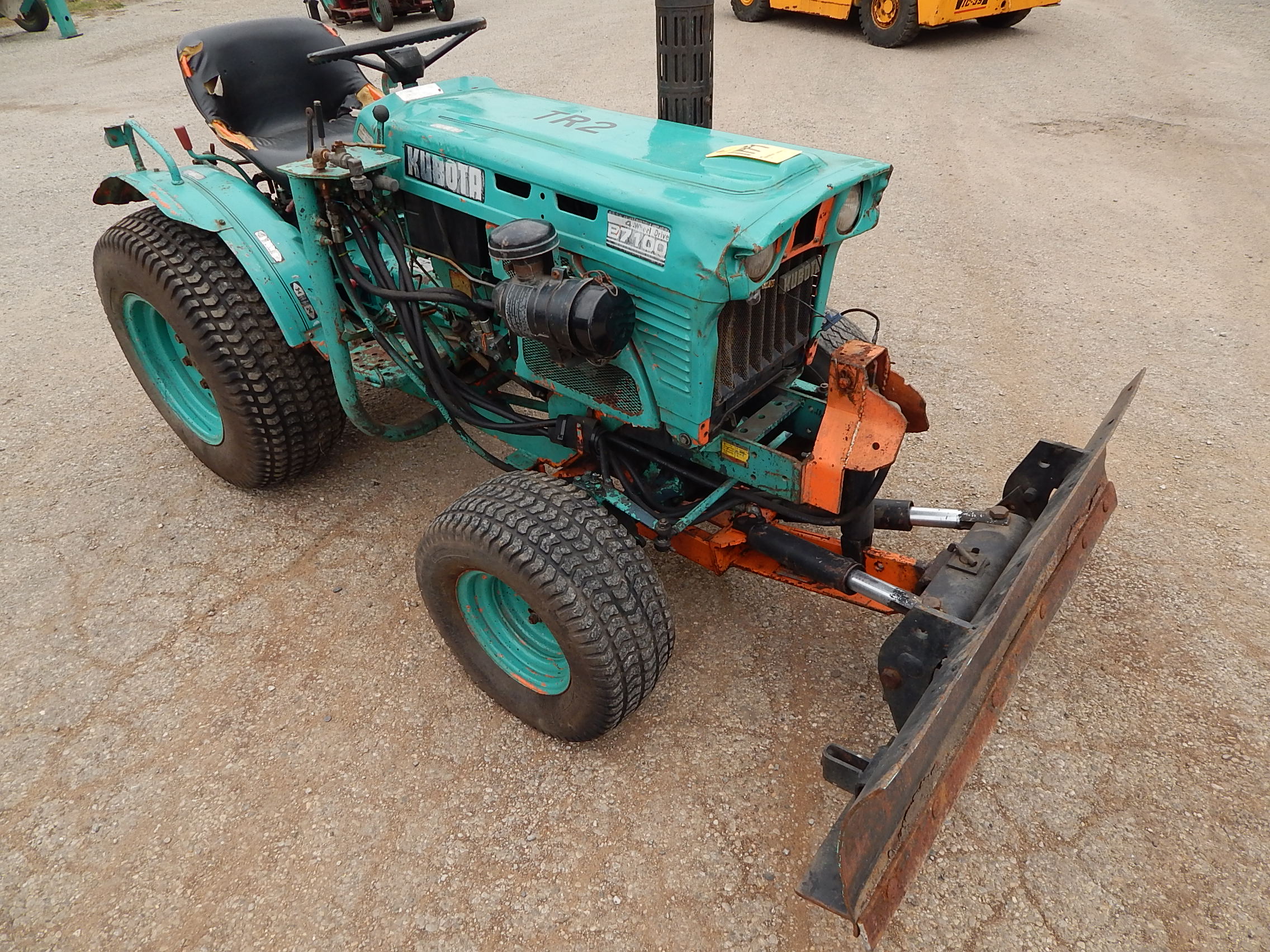 Kubota Model B7100 Tractor, Diesel, 4Wheel Drive, Snow Plow, 2,469 hrs.