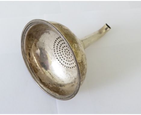 A Georgian silver wine funnel, hallmarked London, L.11cm,