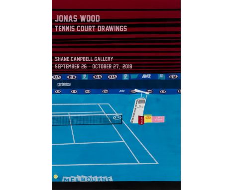 Jonas Wood (American, 1977), Tennis Court Drawings, 2018, offset lithograph, unframed, H.91.5cm W.61cm Executed in 2018 for S