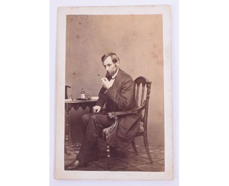 American Civil War Period Family Photograph Album with Signed Picture of Abraham Lincoln and Other Notable Americans of this 