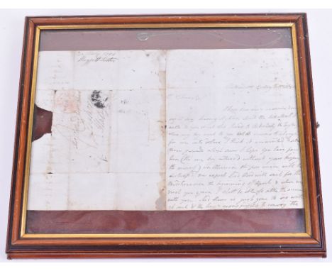 Letter Sent from HMS Victory 1795, 3pp., original handwritten letter sent in February 1795 from "Portsmouth, Victory" Conside