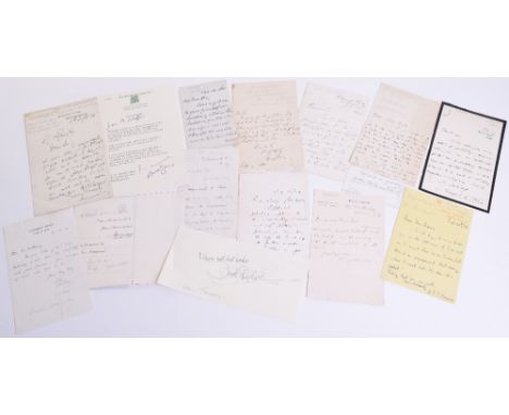 Selection of Signatures of Various Personalities mostly on letters and documents, including Lord Hawke (1860-1938), Scientist