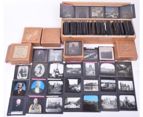 Selection of Glass Magic Lantern Slides, Military and cities of Europe, mostly all in good condition, some do have damage. Ho
