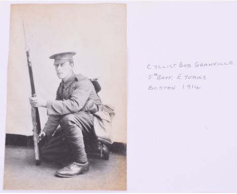 Great War 5th (Cyclist) Battalion East Yorkshire Regiment Postcard Photograph Archive, interesting archive of postcard photog