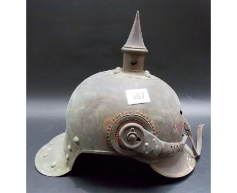 19th Century Prussian officer's pickelhaube helmet (lacks regimental plate).