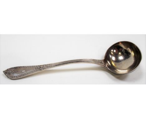 Victorian silver sauce ladle, maker JA TS, London 1885, weight 2.75oz approx.