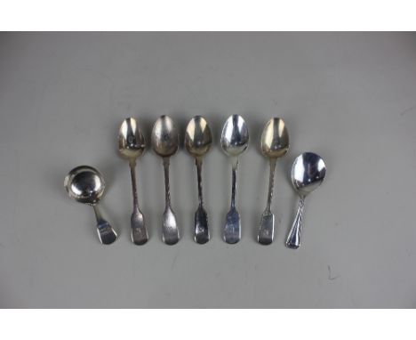A George III silver caddy spoon maker Josiah Snatt London 1809, a George V silver caddy spoon by H Stroud Ltd, Birmingham 193