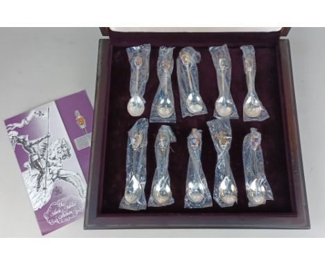 A set of ten silver commemorative spoons 'The Queens Beasts Collection' by Toye Kenning &amp; Spencer, Birmingham 1977 for th