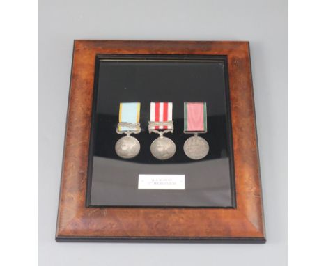 A Victorian Crimea War group of three to Sergeant R. Swann, 72nd Highlanders, comprising Crimea Medal with Sebastopol clasp, 