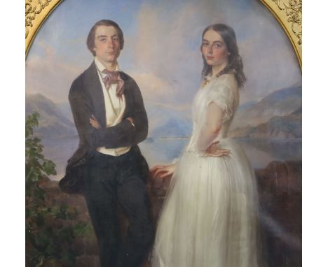Wilhelm Trautschold (German, 1815-1877)oil on canvasThree quarter length double portrait of Edmund Knowles Muspratt (1833-192