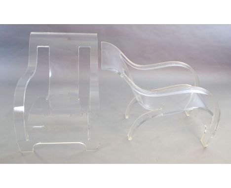 Gerald Summers design. A pair of Perspex armchairs, c.1970, W.2ft D.3ft 1in. H.2ft 4in.CONDITION: Both chairs with a few ligh