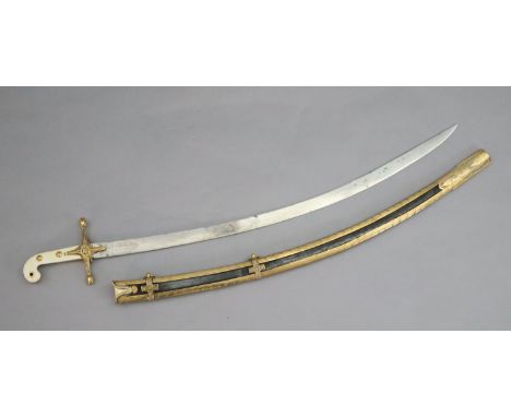 A Victorian 15th King Hussars Levy sword, by Prosser, with ormolu mounts and engraved blade stamped Prosser to The Royal Fami